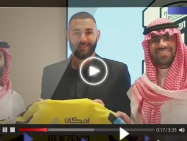 بالفيديو|| باللغة العربية.. كريم بنزيما يعلق على انضمامه إلى نادي الاتحاد السعودي - وكالة ستيب نيوز