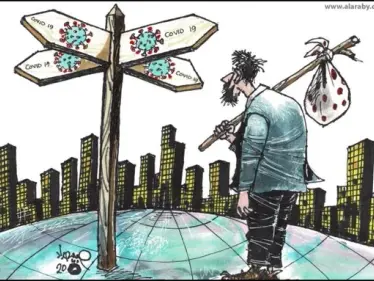 كاريكاتير || الكورونا أصبحت في كل مكان - وكالة ستيب نيوز