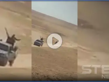 بالفيديو|| مقطع مسرب لـ هروب قوات النظام السوري من كمين لداعش وتركها مجموعة للدفاع الوطني تلاقي مصيرها - وكالة ستيب نيوز