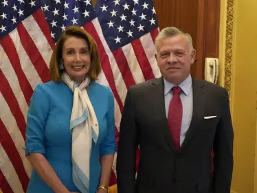 الملك الأردني عبد الله الثاني يلتقي نانسي بيلوسي والقيادات الأربع بالكونغرس لبحث ملفي سوريا وفلسطين وقضايا أخرى - وكالة ستيب نيوز