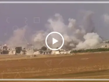 تمهيد بمئات الصواريخ وقذائف المدفعية على مدينة اللطامنة شمال حماة - وكالة ستيب نيوز