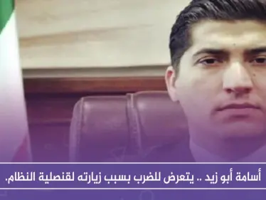 أسامة أبو زيد .. يتعرض للضرب بسبب زيارته لقنصلية النظام. - وكالة ستيب نيوز