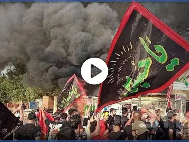 بالفيديو || إحراق مقر قناة دجلة وتحطيمها في العراق بعد بثها لأغاني في يوم عاشوراء - وكالة ستيب نيوز