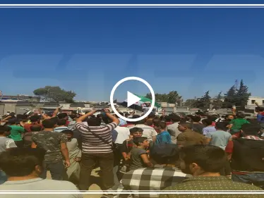 مظاهرة حاشدة بالقرب من باب الهوى تهتف ضد النظام السوري وهيئة تحرير الشام - وكالة ستيب نيوز