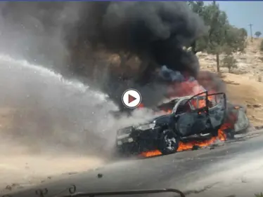 بالفيديو|| انفجار عبوة ناسفة بريف إدلب يودي بحياة قيادي كبير بالحزب التركستاني ويخلف 4 جرحى - وكالة ستيب نيوز