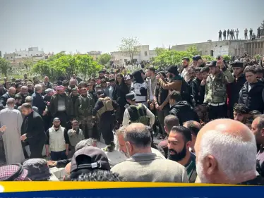 شاهد|| آلاف السوريين يشيعون قتلى العدوان الإسرائيلي على درعا - وكالة ستيب نيوز