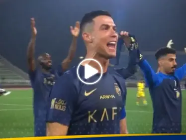 شاهد|| رونالدو يحتفل مع جماهير النصر باللغة العربية بعد الفوز برباعية على التعاون - وكالة ستيب نيوز
