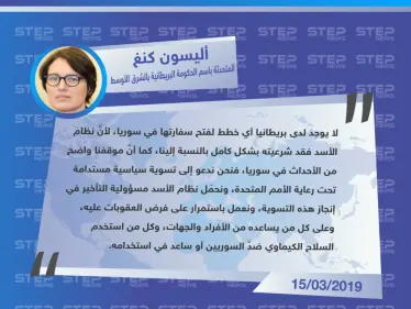 بريطانيا لن تعيد فتح سفارتها بسوريا، ومستمرون بفرض العقوبات على حكومة الأسد وجميع من سانده - وكالة ستيب نيوز