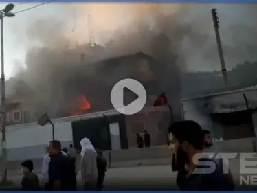 بالفيديو|| مهجري الغوطة يقتحمون ويحرقون مقرات للحمزات بـ عفرين.. وعناصر 