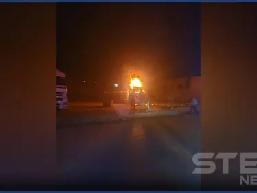 بالفيديو || انفجار شحن كبير قرب الفرن الآلي بمدينة الباب شرقي حلب - وكالة ستيب نيوز