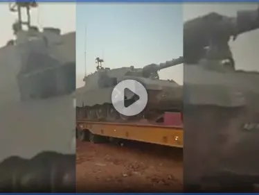 بالفيديو|| انقلاب دبابة إسرائيلية "ميركافا" رأساً على عقب في غور الأردن - وكالة ستيب نيوز