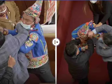 بالفيديو|| البوليفيون يتبادلون اللكمات في البرلمان ويتدحرجون على الأرض.. شجار بين الحزب الحاكم والمعارضة - وكالة ستيب نيوز