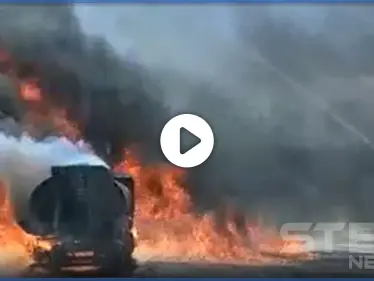 بالفيديو|| انفجارات ضخمة في شركة وتد للمحروقات ببلدة سرمدا شمال إدلب.. وأنباء عن طيران مسير - وكالة ستيب نيوز