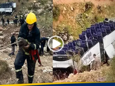بالفيديو|| قتلى وجرحى في انقلاب حافلة طلاب بالأردن.. والأمن يكشف سبب الحادثة - وكالة ستيب نيوز