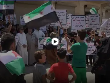 مظاهرات شمال إدلب تضامناً مع محافظة درعا وللتأكيد على استمرارية الثورة السورية - وكالة ستيب نيوز