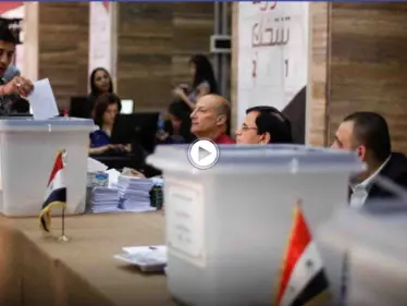 بالفيديو والصور|| مشاهد طريفة من الانتخابات الرئاسية السورية والموضة الجديدة الانتخاب بدم القلب - وكالة ستيب نيوز