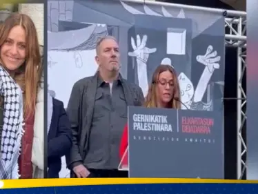 شاهد|| بطلة "لا كاسا دي بابيل" تلقي خطاباً مؤثراً خلال مظاهرة في إسبانيا داعمة لغزة - وكالة ستيب نيوز