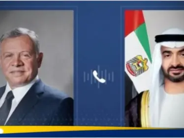 رئيس دولة الإمارات والملك الأردني يبحثان التطورات الإقليمية - وكالة ستيب نيوز