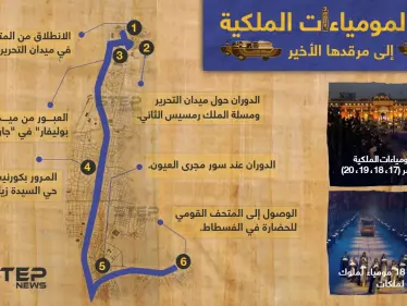 رحلة المومياءات الملكية.. طريق بين الحاضر والتاريخ. - وكالة ستيب نيوز