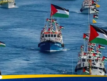 بالفيديو|| لحظة هجوم الجيش الإسرائيلي على أسطول الصمود - وكالة ستيب نيوز