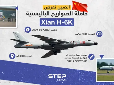 Xian H-6K، القاذفة الصينية الحاملة للصواريخ الباليستية - وكالة ستيب نيوز
