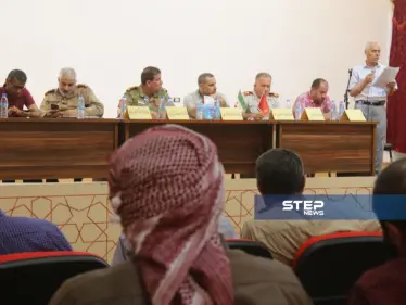 اجتماع لوجهاء وفعاليات مع رؤساء مؤسسات في المدينة الباب بريف حلب - وكالة ستيب نيوز