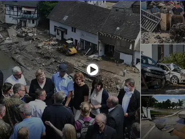 مشاهد حية من فيضانات ألمانيا الكارثية التي خلفت أكثر من 180 قتيل ومخاوف من انهيار السدود - وكالة ستيب نيوز