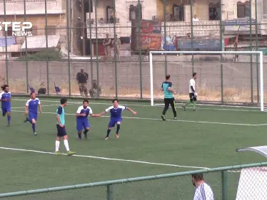 مباراة ودية بين نادي الكرامة ونادي دمشق في عفرين وفاءً لمسيرة عبد الباسط الساروت الرياضية - وكالة ستيب نيوز