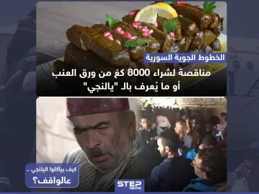 الخطوط الجوية السورية تعلن عن مناقصة لشراء ورق العنب - وكالة ستيب نيوز