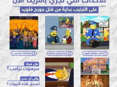 الأحداث الأمريكية الأخيرة وتنبوءات مسلسل سيمبسون - وكالة ستيب نيوز