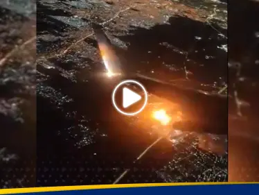 بالفيديو|| ركاب طائرة يوثقون من الجو لحظة انفجار 