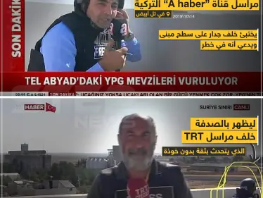 مراسل قناة الدنيا التركية من على الحدود السورية التركية ! - وكالة ستيب نيوز