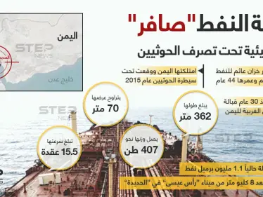 ناقلة صافر كارثة بيئية تحت تصرف ميليشيا الحوثي - وكالة ستيب نيوز