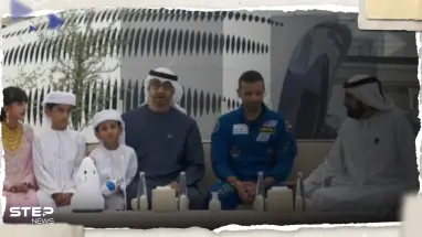رئيس دولة الإمارات ومحمد بن راشد يستقبلان رائد الفضاء سلطان النيادي لدى عودته لأرض الوطن (فيديو)