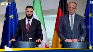 خلال مؤتمر صحفي لأحمد الشرع مع المستشار الألماني.. برلين تكشف عن قرار