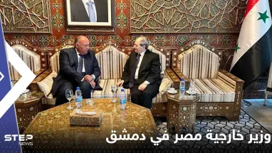 شاهد|| وزير خارجية مصر في دمشق في أرفع زيارة من نوعها منذ 12 عاما