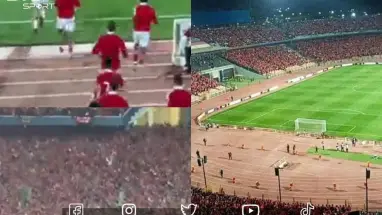 "بالدم بالروح أفريقيا مش هتروح" جماهير الأهلي يشعلون استاد القاهرة