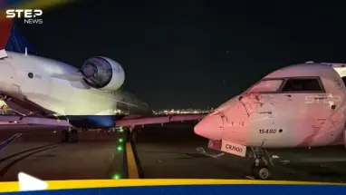 اصطدام طائرتين في مطار أمريكي.. شاهد ما حدث (فيديو): أحدث الأخبار