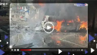 بالفيديو|| لحظة سقوط صاروخ على سوق بمدينة شرق أوكرانيا ويوقع قتلى وجرحى
