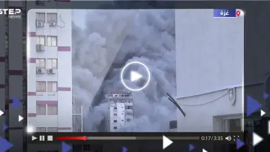 فيديو يوثق لحظة تدمير "برج فلسطين" في قطاع غزة وكتائب القسام تتوعد
