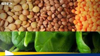 العدس والسبانخ