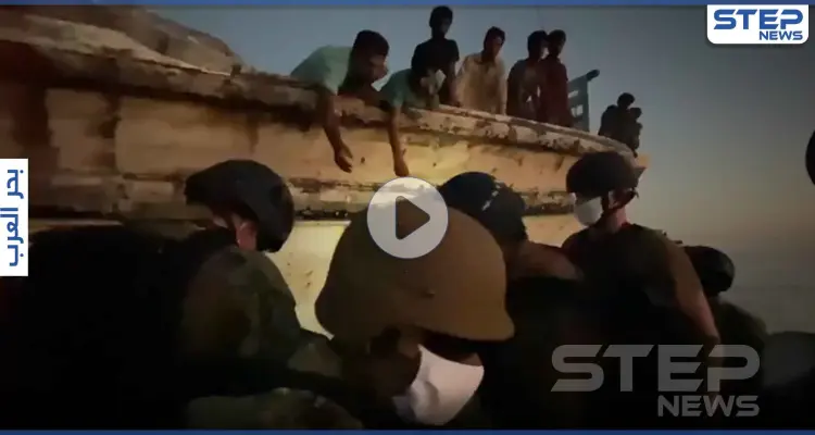 بالفيديو|| بارجة أمريكية تنقذ سفينة إيرانية عالقة وسط البحر: أخبار