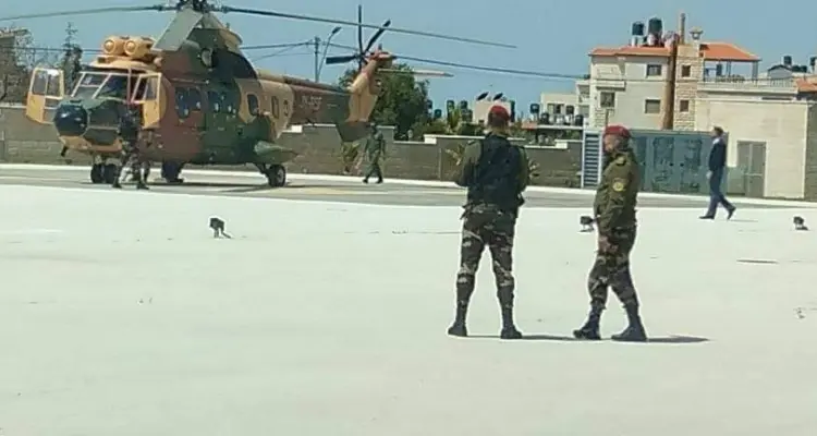 مروحيتين أردنيتين تهبطان في مقر الرئاسة الفلسطينية برام الله (فيديو): أخبار