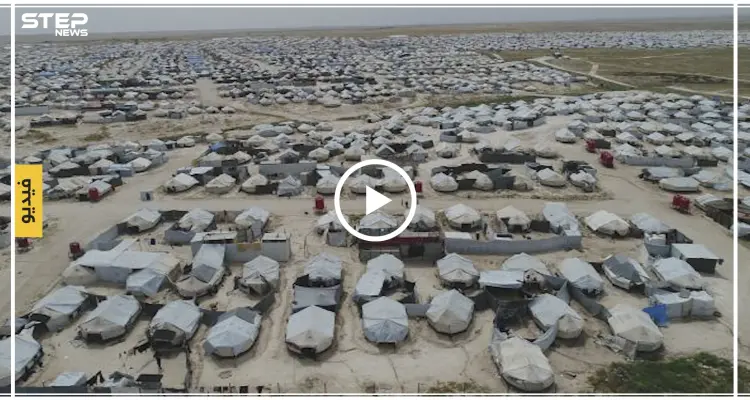هكذا يبدو مخيم الهول من الجو الذي يضم عائلات مقاتلي "داعش" (فيديو): أخبار