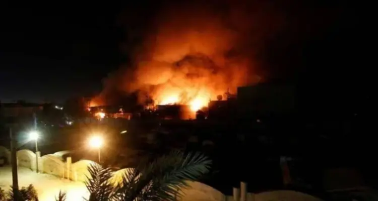 لحظة استهداف السفارة الأمريكية في بغداد ودفاعات المنطقة الخضراء تتصدى: أخبار