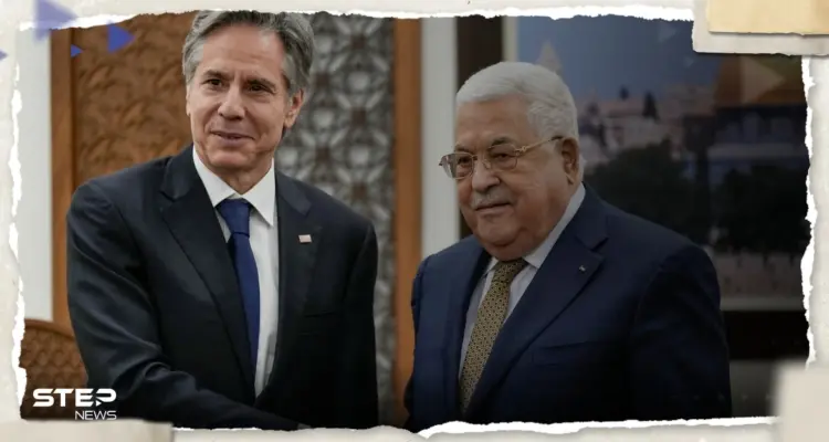 بلينكن يلتقي عباس في رام الله.. ومحتجون غاضبون يحرقون صورة وزير الخارجية الأمريكي: أخبار