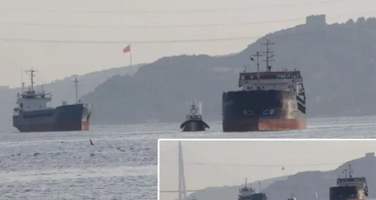 شاهد|| اصطدام سفينتين تركية وروسية في مضيق البوسفور: أخبار