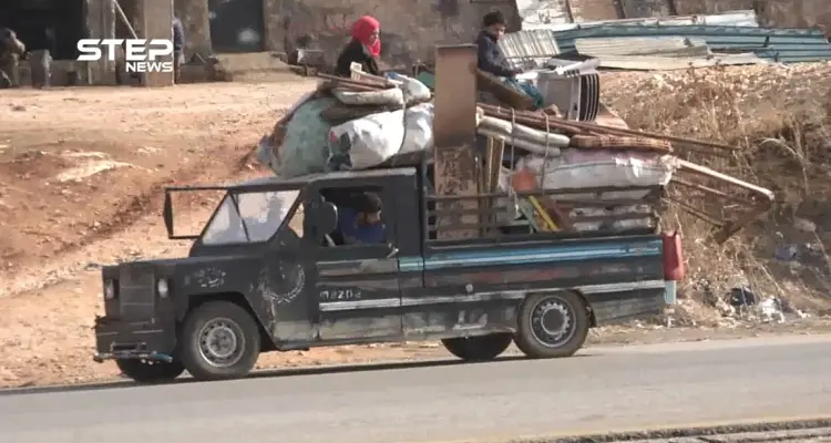 حركة نزوح كبيرة للمدنيين من بلدات وقرى ريف إدلب الجنوبي والشرقي باتجاه الحدود السورية التركية: أخبار