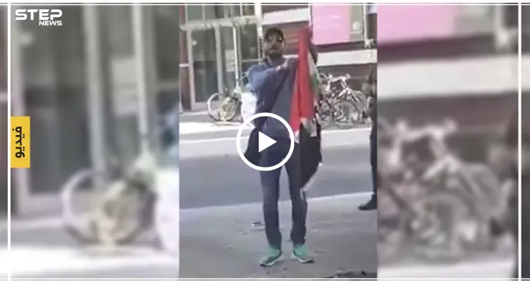 سجال حاد بين مؤيد للنظام السوري ومعارض يحرق علم النظام أمام السفارة السورية في برلين (فيديو): أخبار