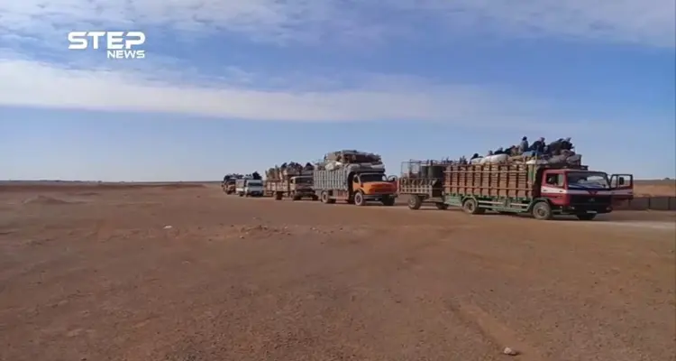 شاهد تجهيز الدفعة السابعة للخروج من مخيم الركبان باتجاه مناطق سيطرة قوات النظام: أخبار